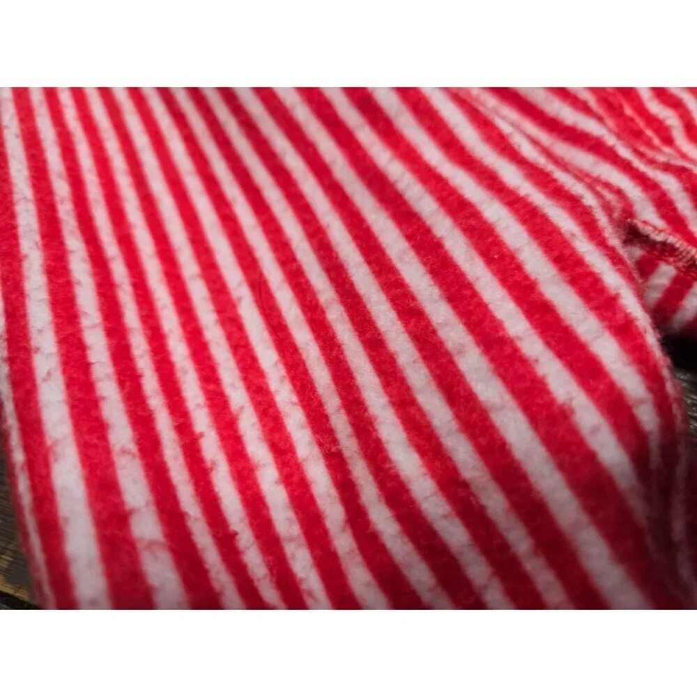 Vintage Montgomery Ward Christmas Striped Footed Pajamas size 3